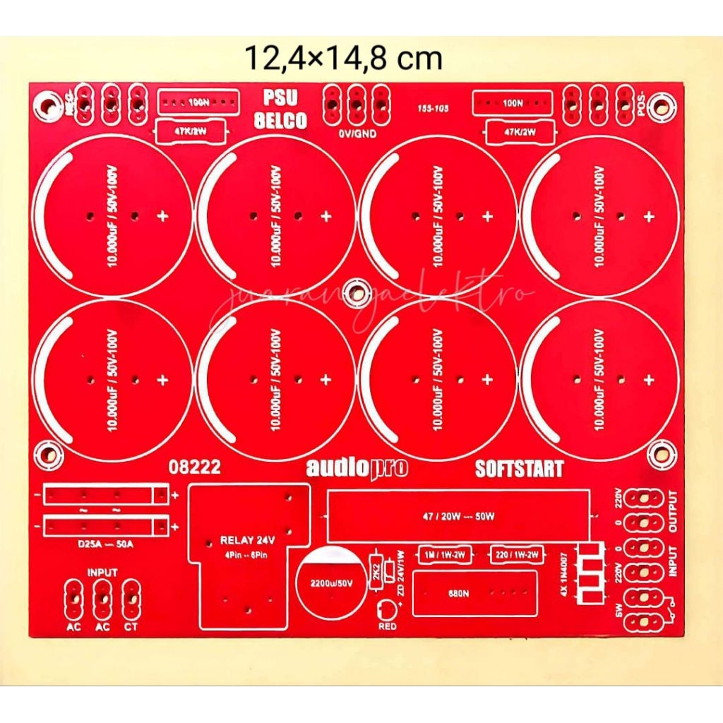 PCB PSU 8 ELCO+SOFTSTART SLIM (0105)