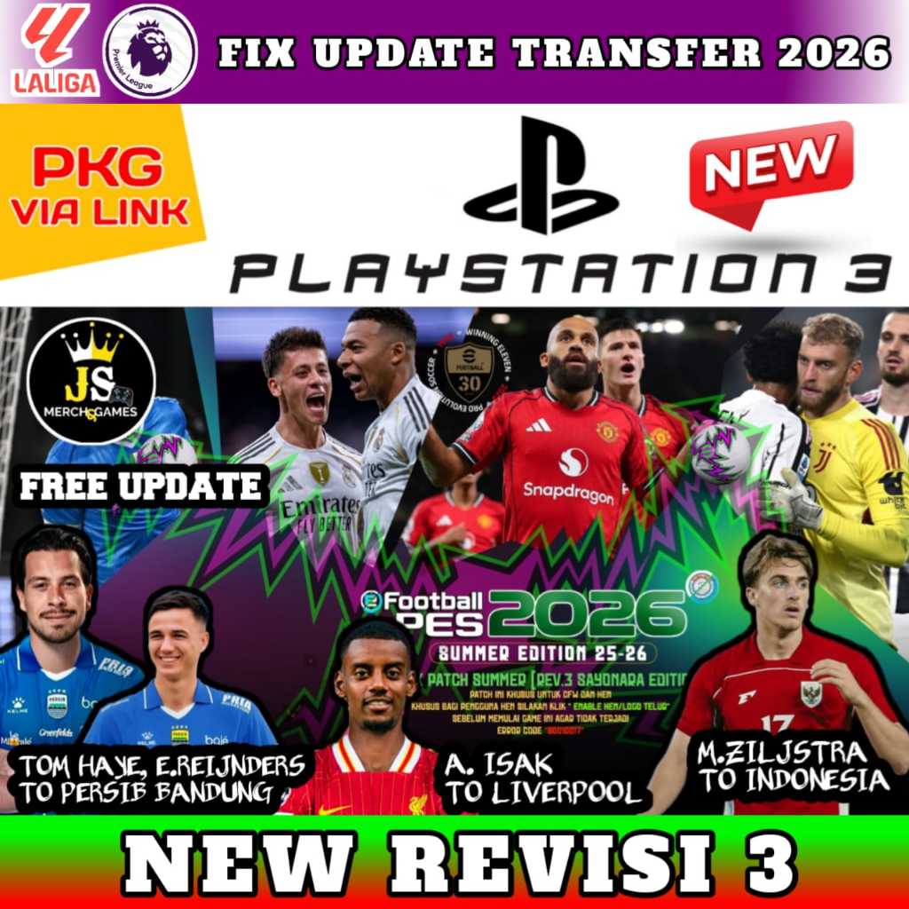 ( TERBARU ) VIA LINK PES BITBOX PATCH 2026 PS3 TERBARU - Free Update