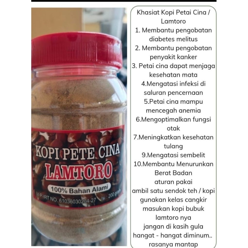 Kopi Bubuk Pete Cina / Lamtoro isi 200 gram