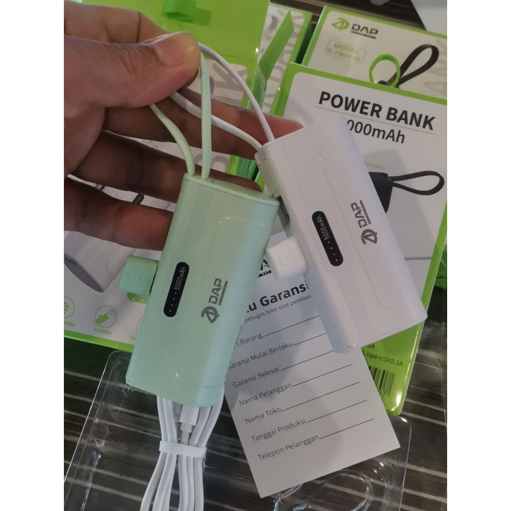Power bank DAP 5000 MAH D-PBO53 Mungill/power ank viral bentuk kecil 5000 mah/Berkah shoping mall ba