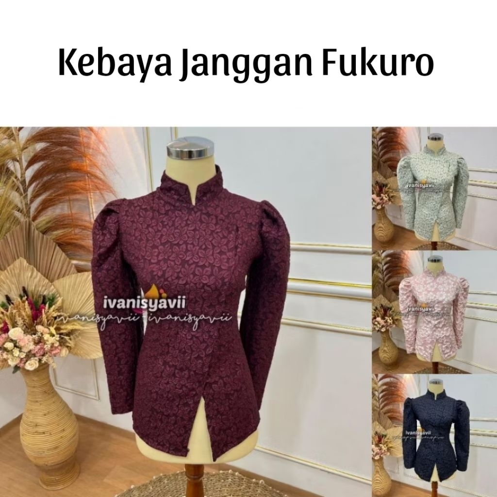 Kebaya Janggan Embos - Lengan Balon | Kebaya Wisuda