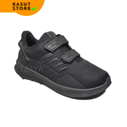 Pro Att Sepatu Sekolah 31-40 Sneakers Anak Hitam Polos Putih Perekat pi 600