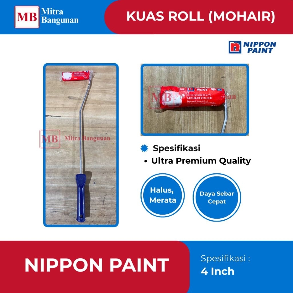NIPPON KUAS ROLL MOHAIR ROLLER 4"