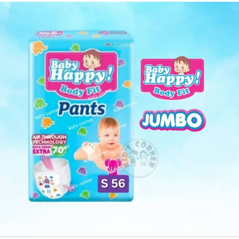BABY HAPPY PANTS S56 - M48 - L42 - XL38 - XXL34 / 2 ball