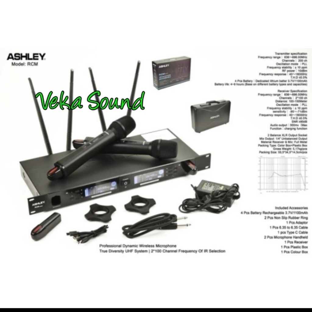 Mic Wireless Ashley RCM / RCM Original Handheld Rechargeablle