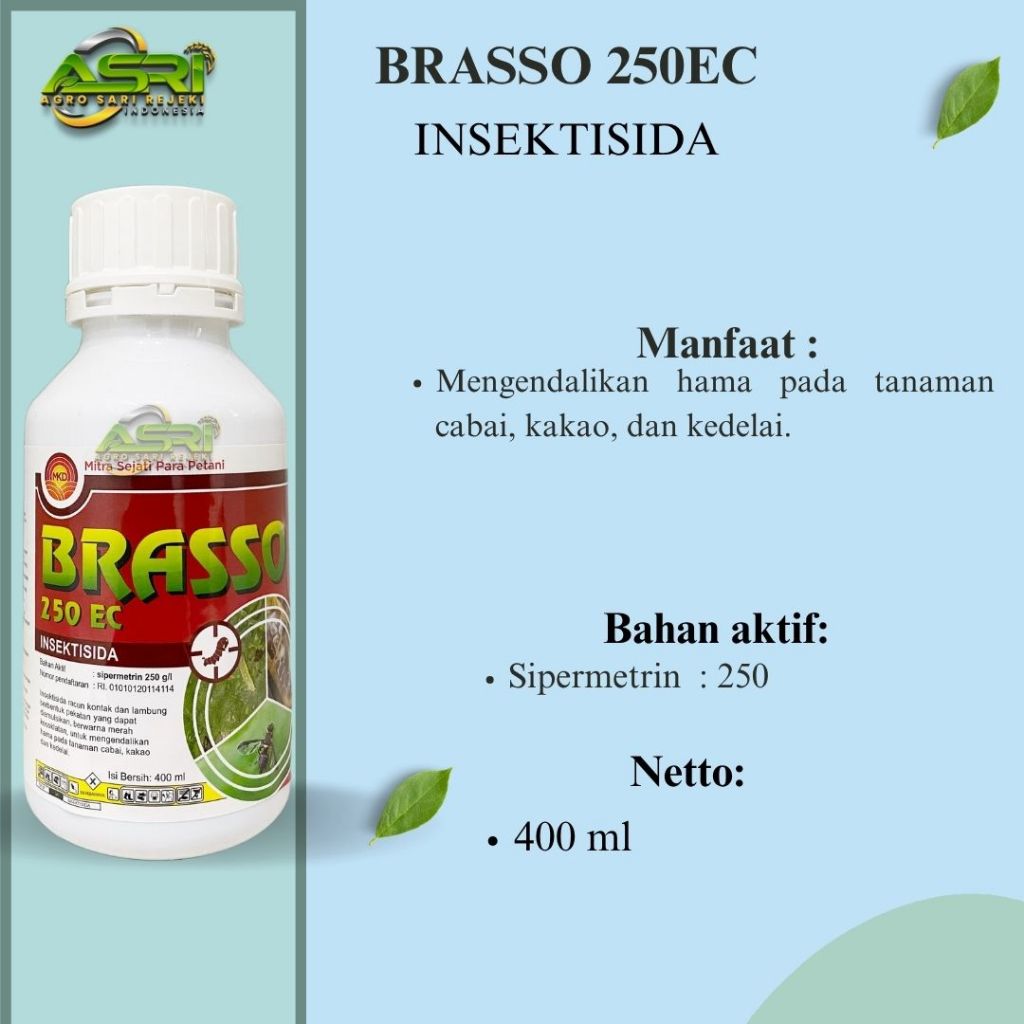 BRASSO 250 EC 400 ML INSEKTISIDA PEMBUNUH kutu daun Aphids sp