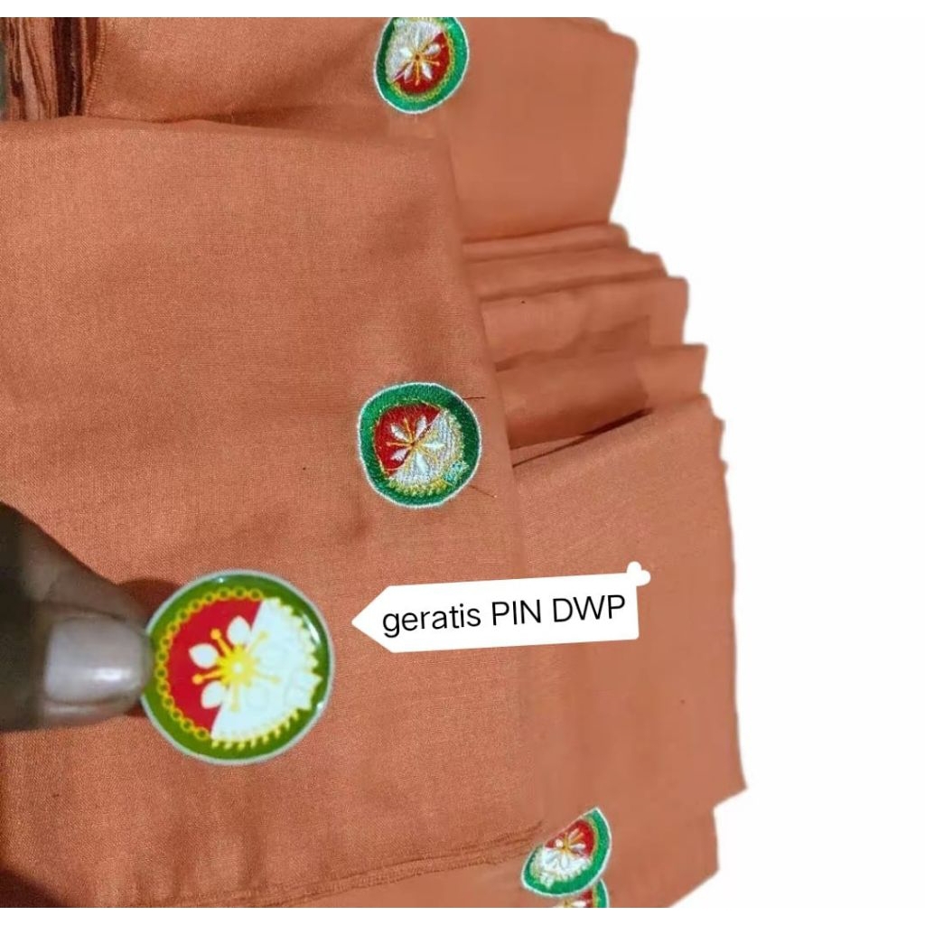 kerudung segiempat dharma wanita bordil logo dan geratis PIN kain voal premium ukuran jumbo