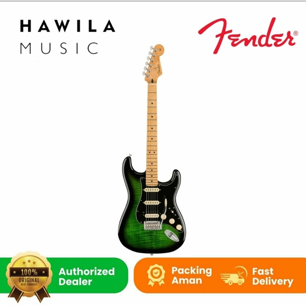 Gitar Fender Player HSS Stratocaster Plus Top Maple FB Green Burst