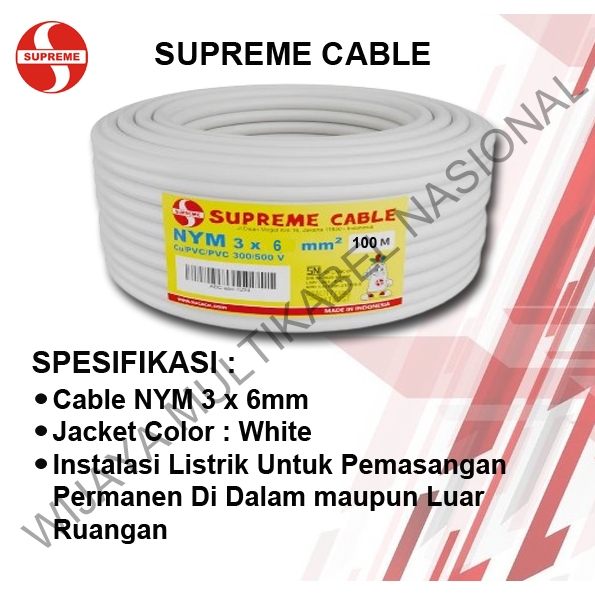 KABEL SUPREME NYM 3 x 6mm / @100M