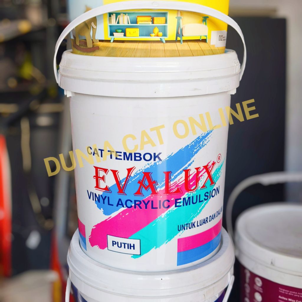 EVALUX CAT TEMBOK 23KG WARNA PUTIH / CAT DINDING PUTIH