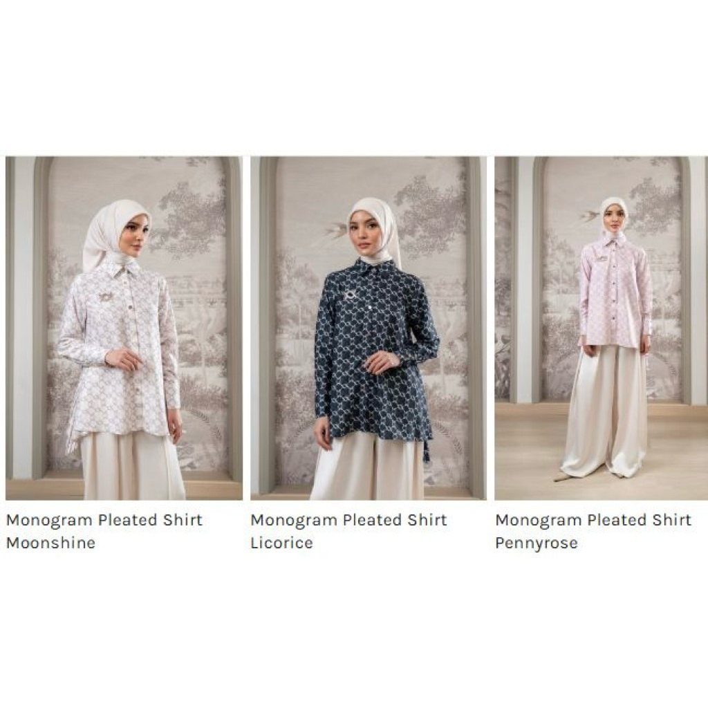 monogram pleated wearing klamby