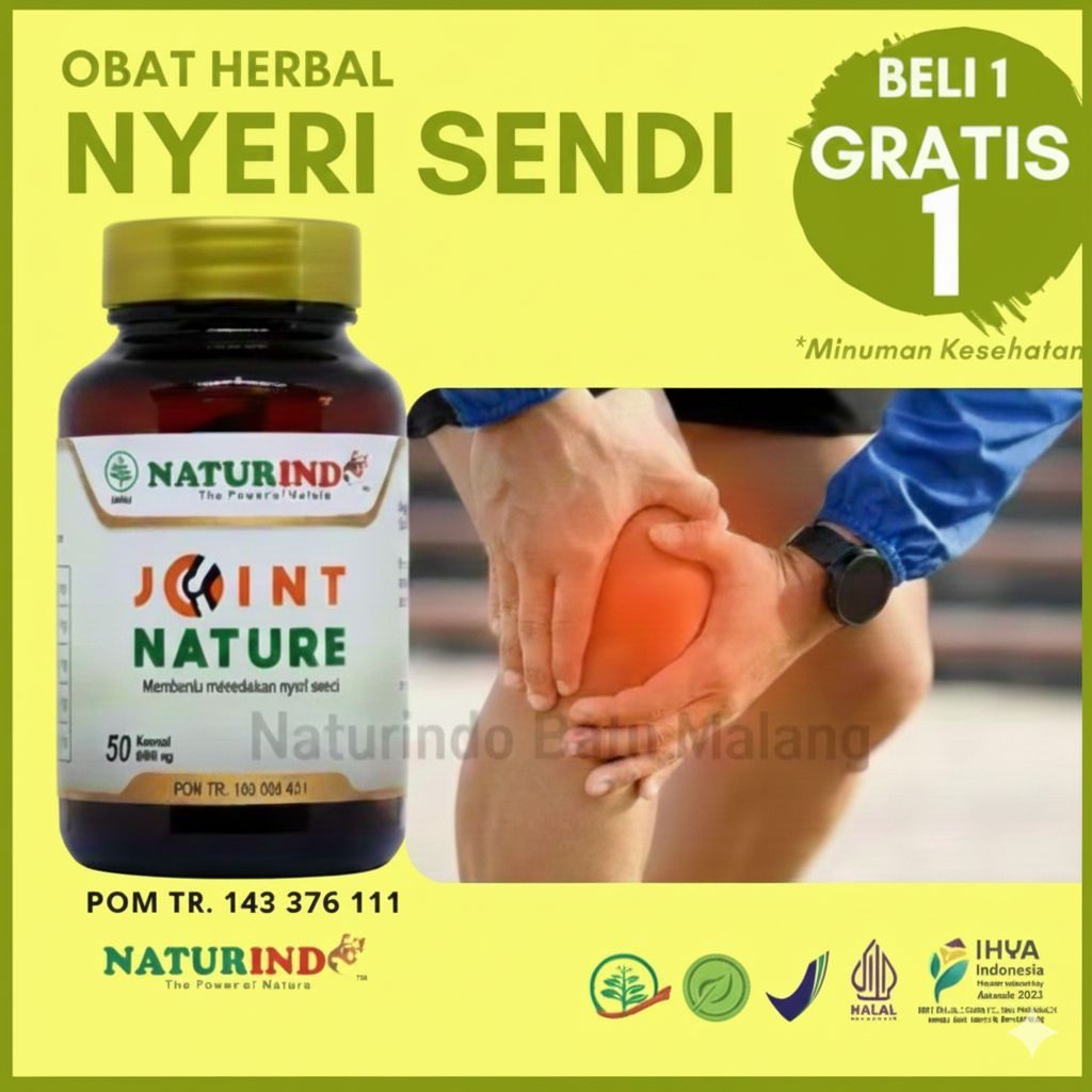 NATURINDO JOINT NATURE Obat Herbal Nyeri Tulang Sendi Linu Dengkul Keseleo Persendian BPOM Joint Nat