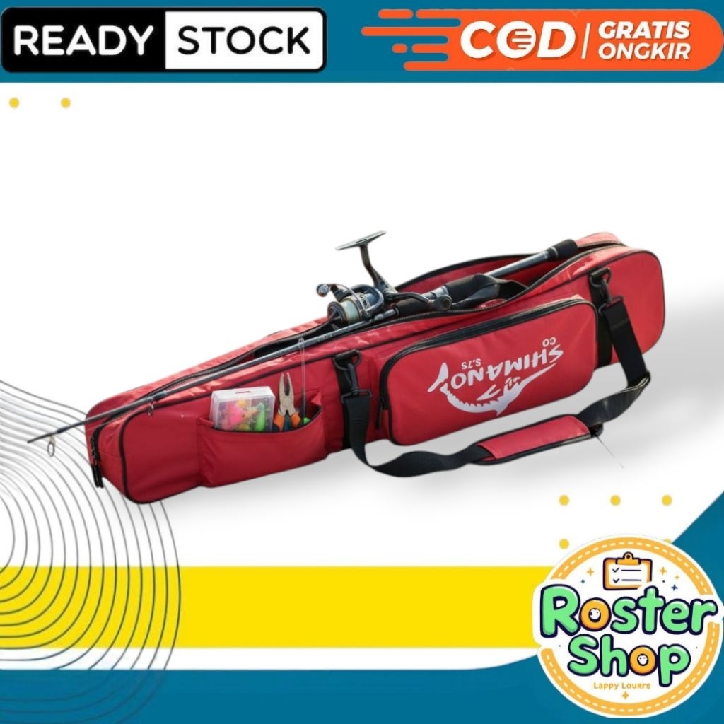 ​Tas Pancing Rod Case Shimano Tas Alat Pancing Model Jinjing & Selempang - Tas Joran Pancing Shimano