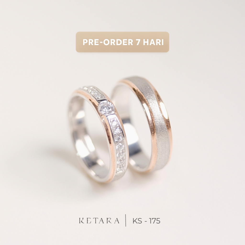 Cincin Kawin Tunangan Cincin Tunangan Cincin Couple Perak Silver Ketara Jewelry