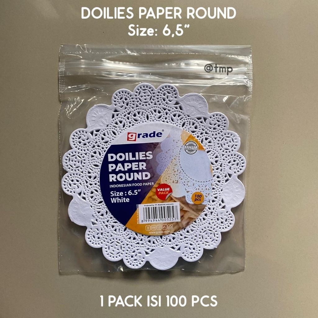 Paper doilies 6,5" isi 100 pcs / kertas doilies 6,5" isi 100 pcs / kertas renda