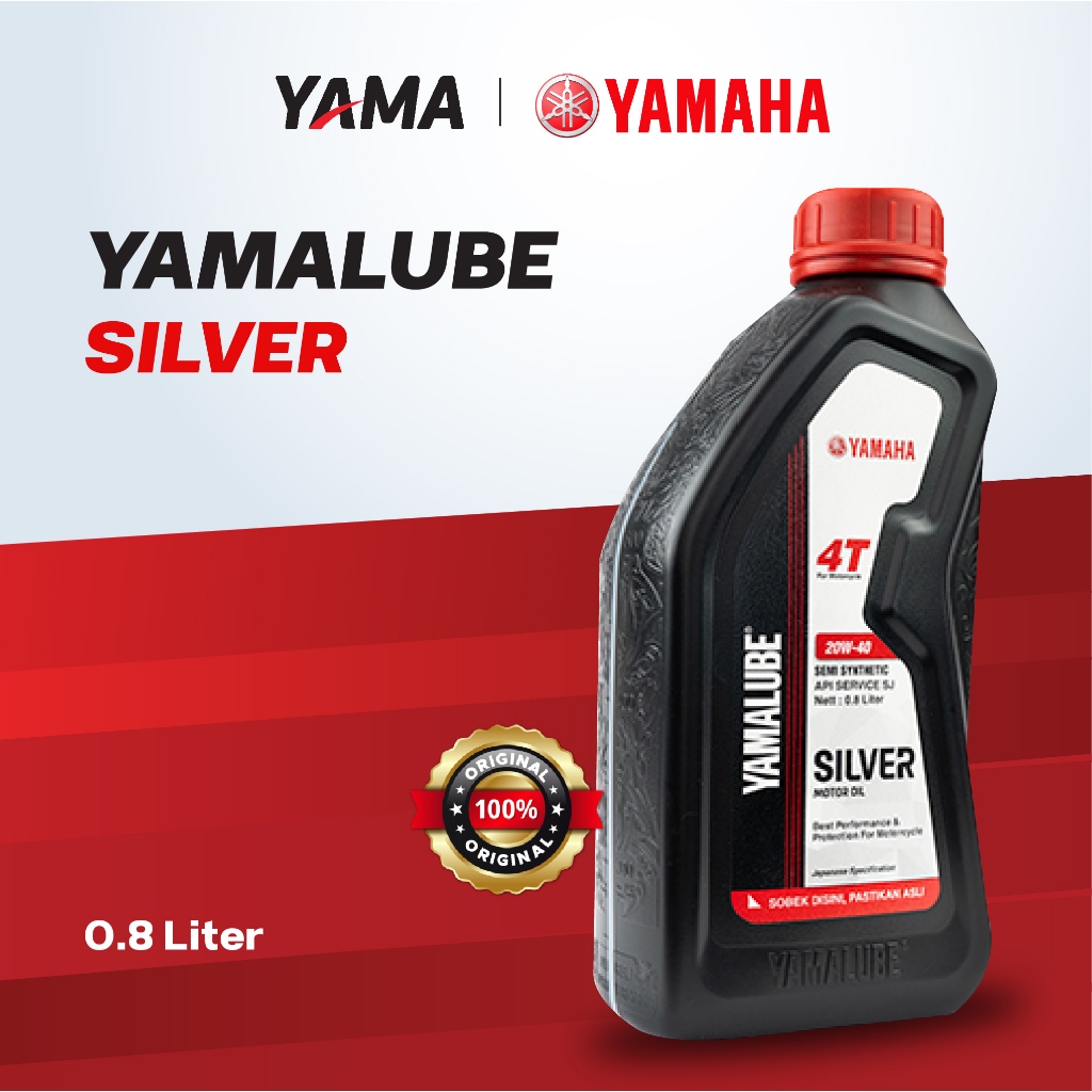 OLI MESIN YAMALUBE SILVER 0.8 L MOTOR BEBEK ORI ASLI YAMAHA