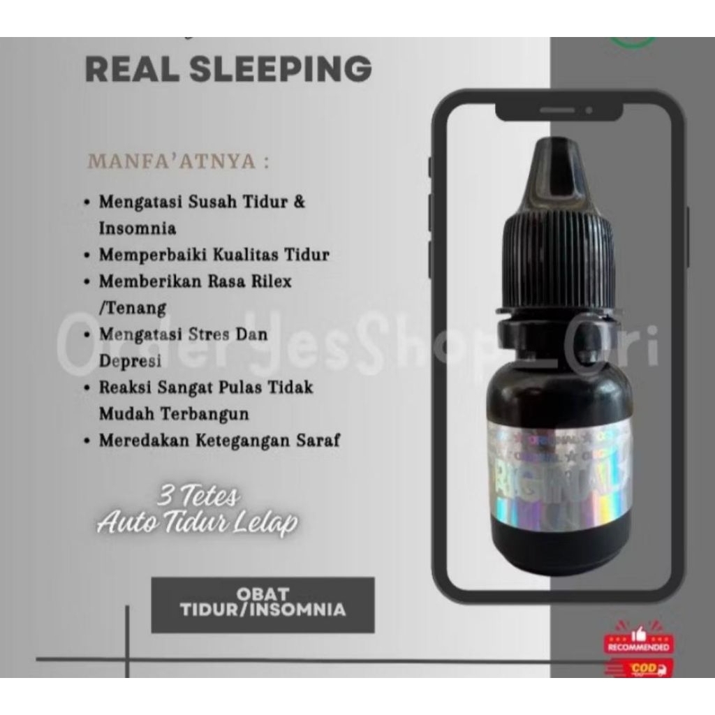CAIRAN TETES ATASI SUSAH TIDUR - REAL SLEEPING | OBT TIDUR AMPUH | OBTTIDUR AMPUH TANPA SADAR | OBAT