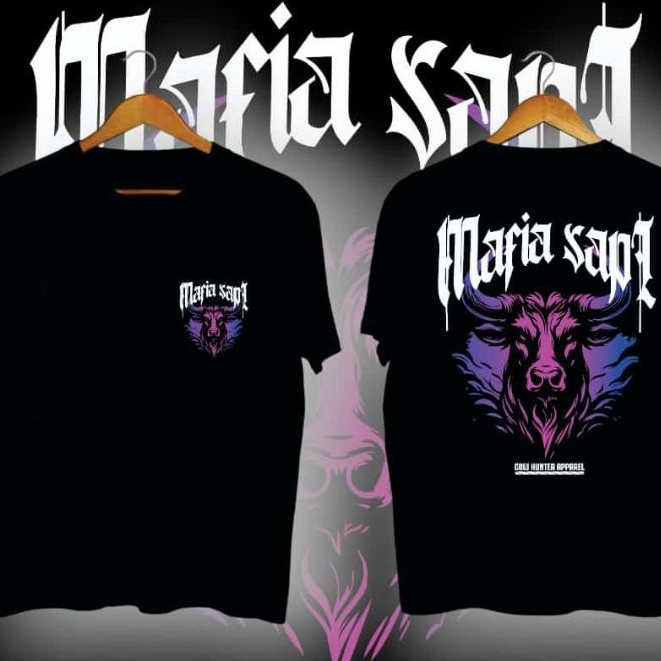 Kaos Mafia Sapi City Hunter Perternak Muda Bahan Cotton Combed DTF Premium