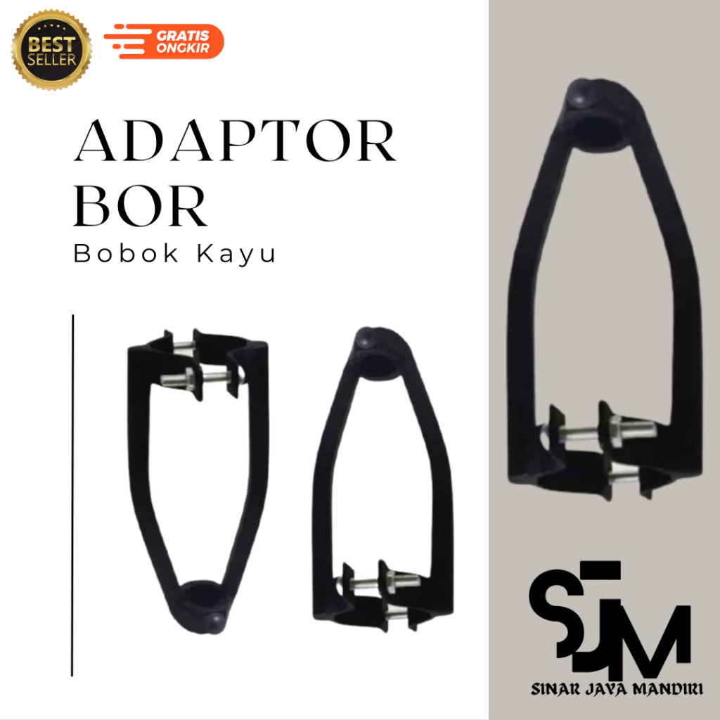 Adaptor Bor Dudukan Pahat Kayu / Adaptor Pahat Bobok Kayu Multifungsi / Penjepit Bor Bobok Kayu