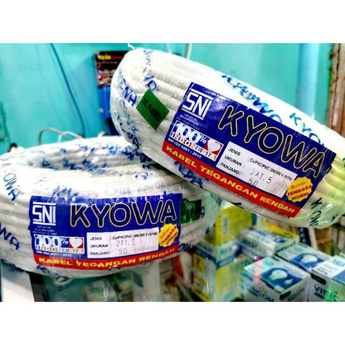 KYOWA KABEL LISTRIK NYM 2X1,5 KAWAT 1 ROLL KABEL LISTRIK NYM 2X1,5 SNI 50 YARD