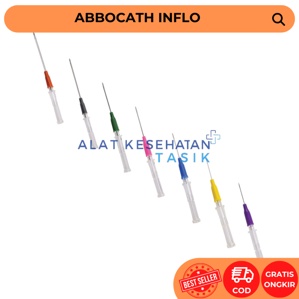 Abbocath Catheter Onemed INFLO No.18/20/22/24/26 Jarum Infus Inflo