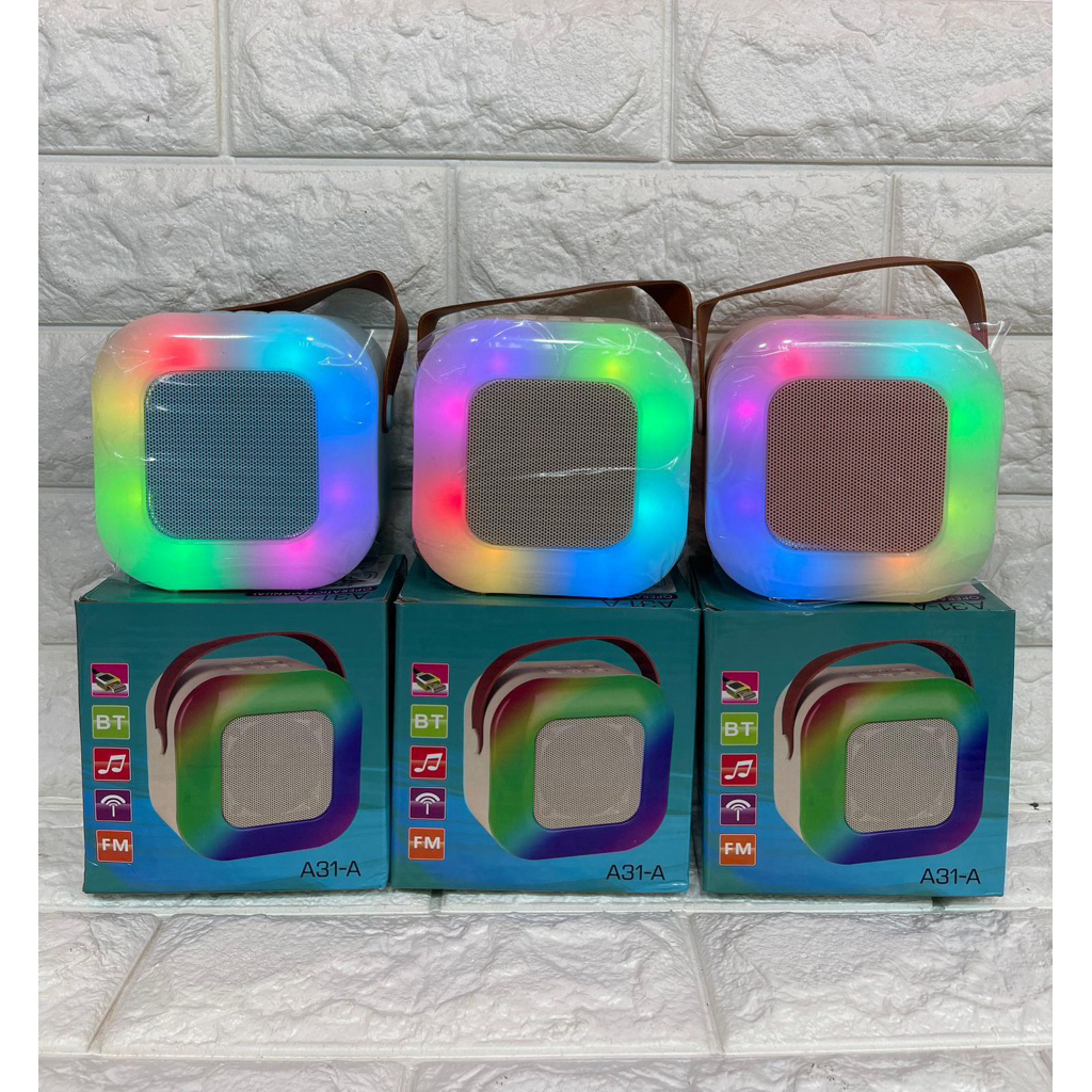 Speaker Bluetooh Lampu LED A31-A Wireless Portable Speker FM Music Box
