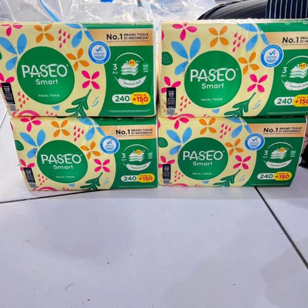 Tisu Paseo  SMART 240+150 PLY paket 4 pack/TISU PASEO MURAH/PROMO TISU PASEO/TISU PASEO EKONOMIS