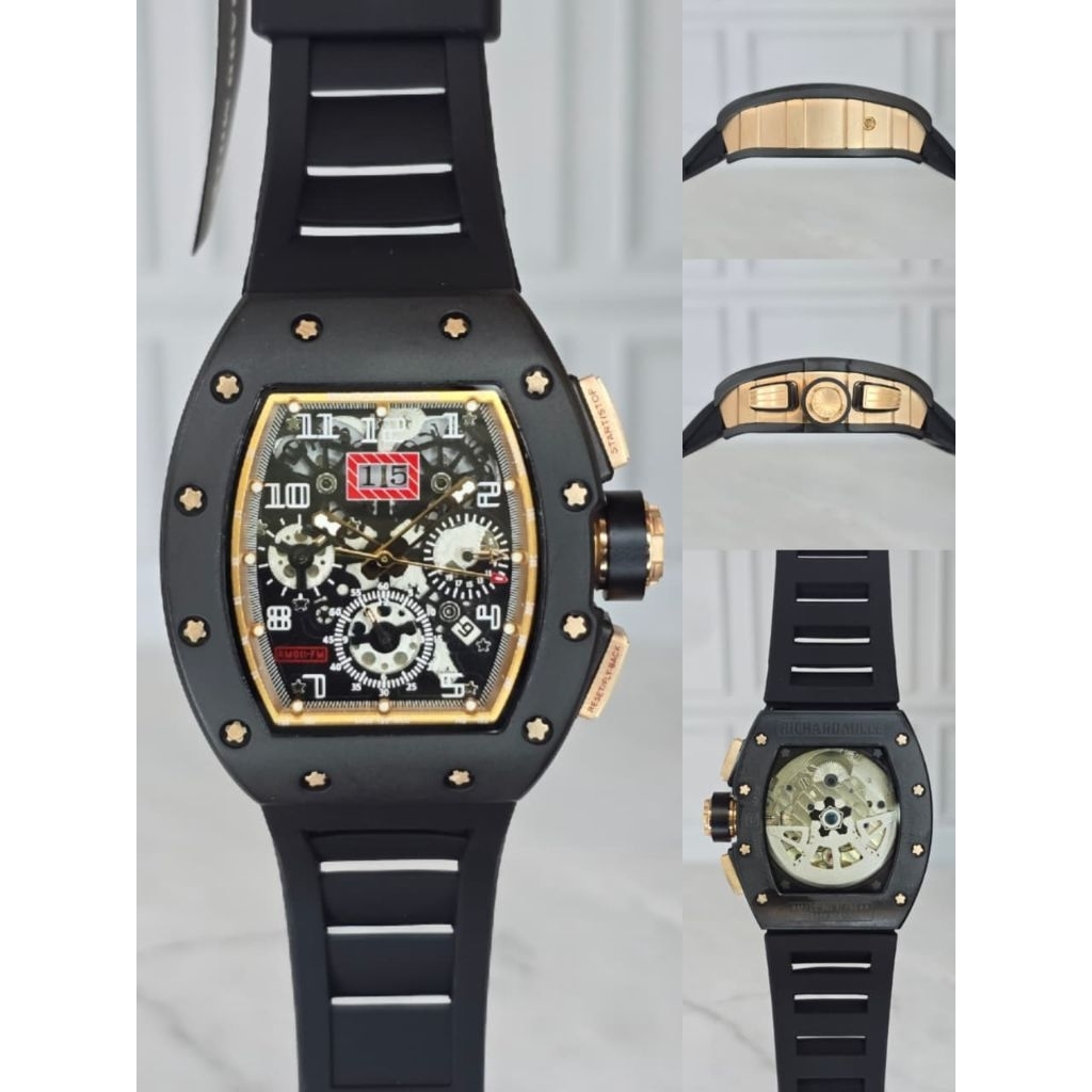 Jam Tangan RM 11-01 Travis Scott Automatic Stainless Rubber