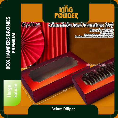 Box Brownies Premium | Dus Brownies Premium | Box Hampers Kue | Box Hampers Brownies Chandrika Red P