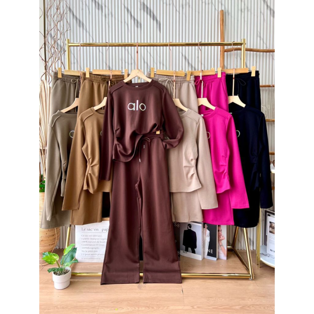 Setelan Celana Wanita 'alo' ORI/set celana wanita keninian/set celana wanita modern