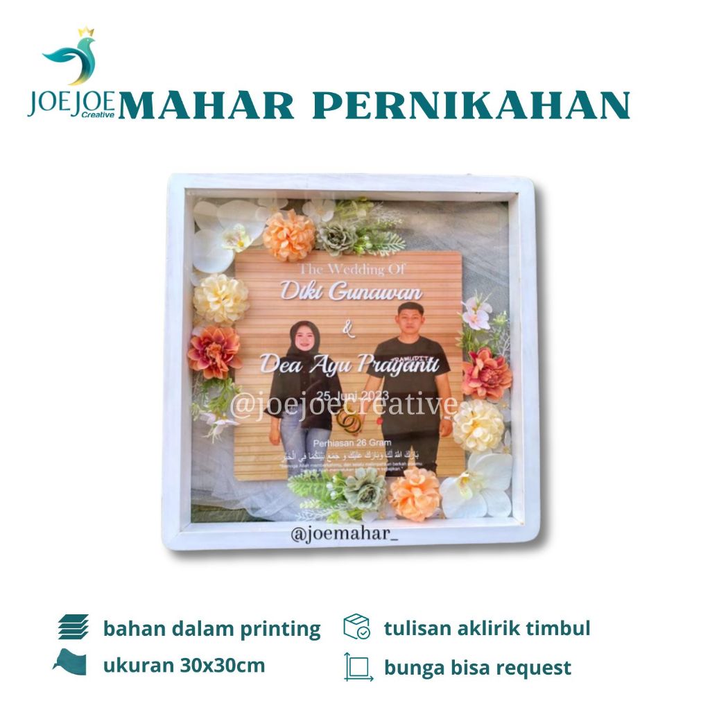 Mahar pernikahan | mahar pernikahan kotak | mahar nikah sesuai request | mahar frame kayu