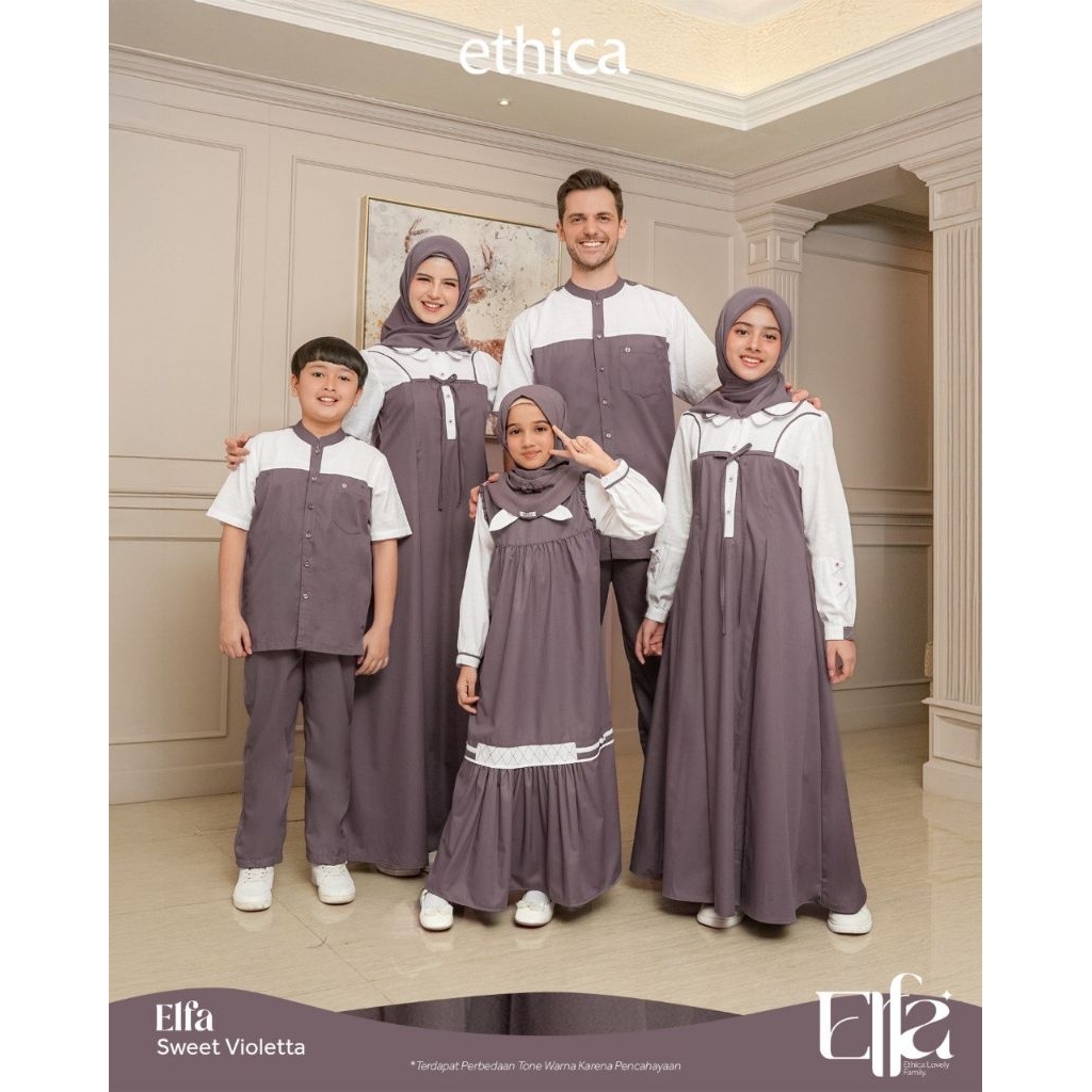 Ethica Sarimbit Series Elfa Sweet Violetta| Sarimbit Terbaru Lebaran 2026| Ethica Gamis Kekinian Ayu