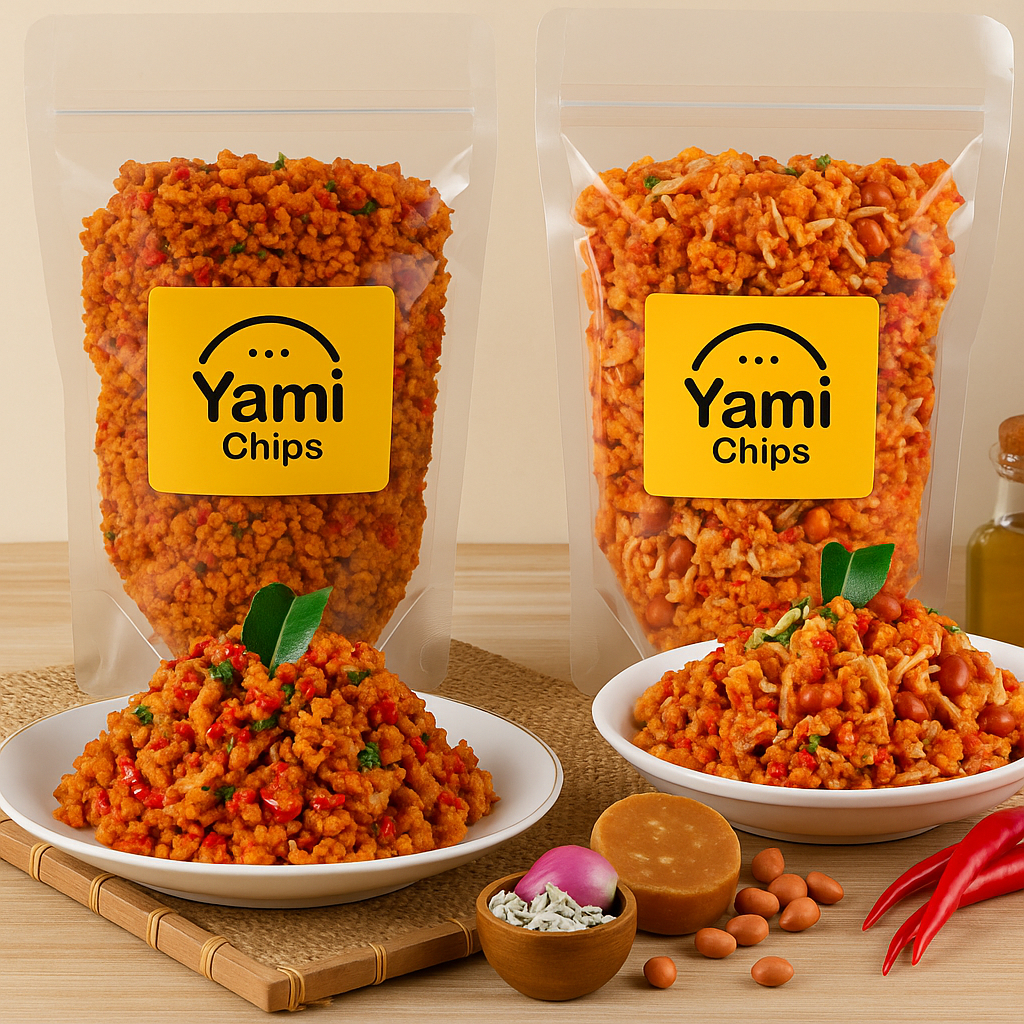 Kering Tempe Orek Teri 250 gr Lauk Makan Siap Saji Yami Chips