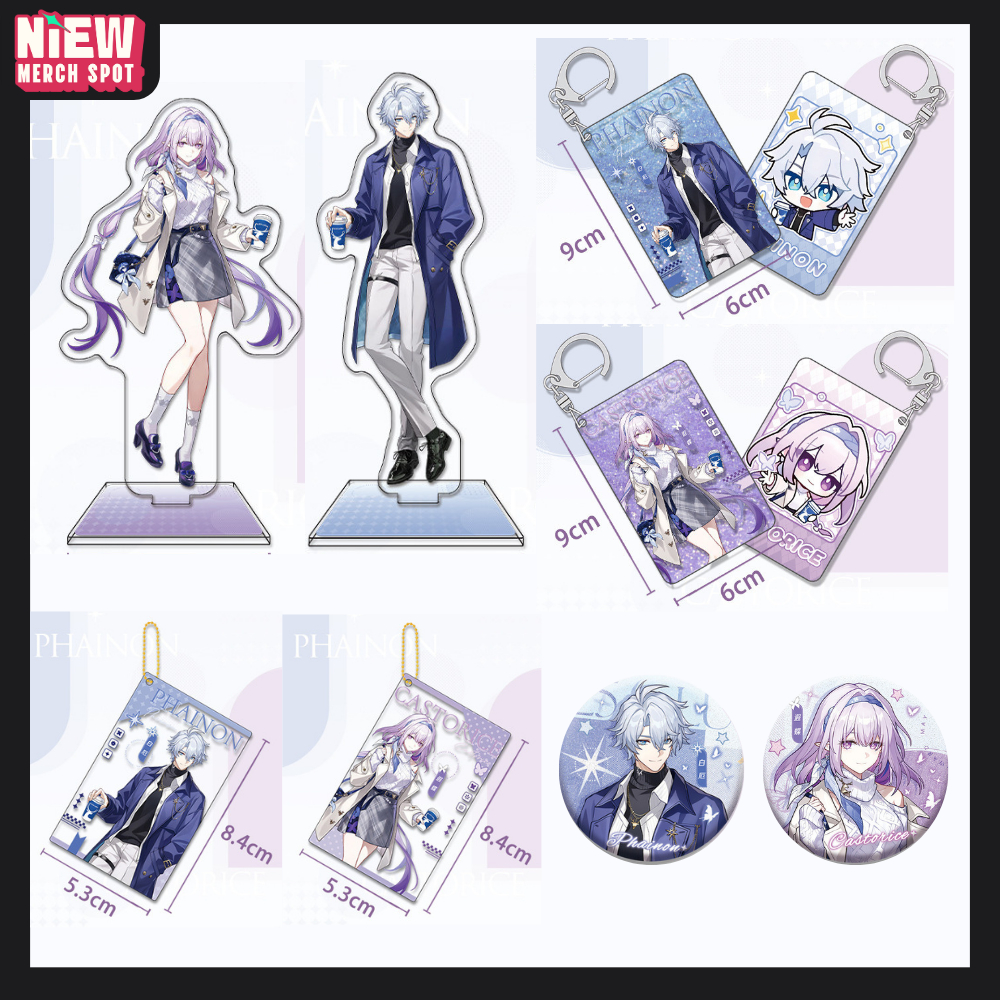 Honkai Star Rail HSR Phainon Castorice Standee Akrilik Gantungan Kunci Pasir Quicksand Acrylic Pin B