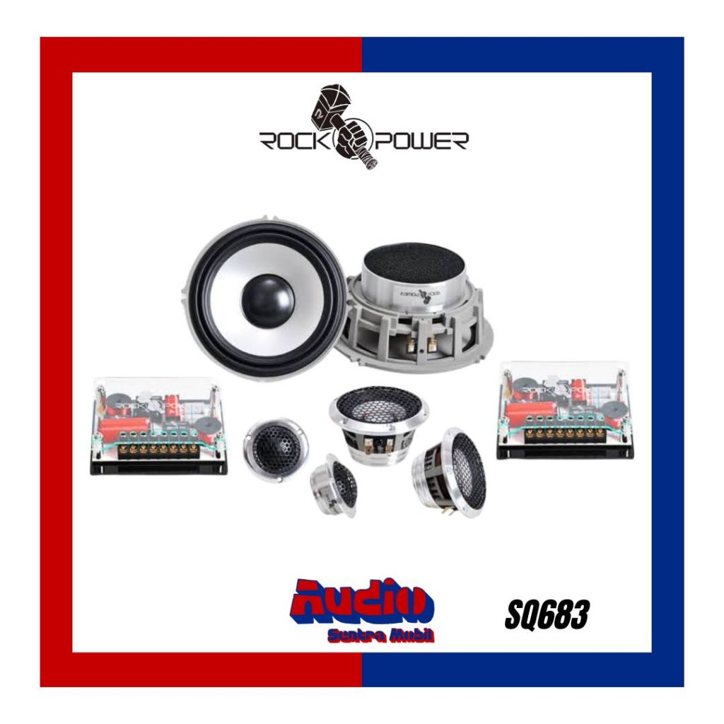 Speaker Split 3-Way Mobil ROCKPOWER SQ683 - 6.5 Inch - 3-Way Component Speaker - Audio Mobil - 100% 