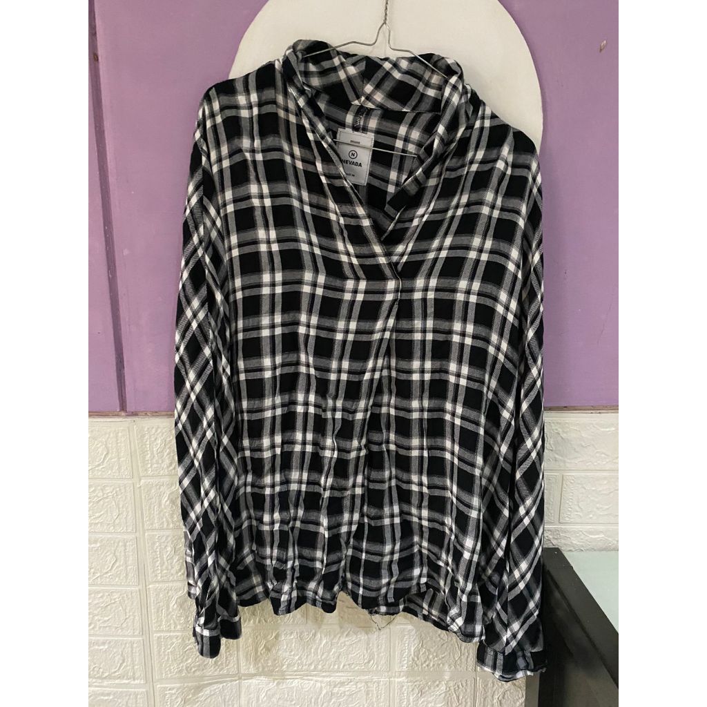 nevada kemeja kotak wanita