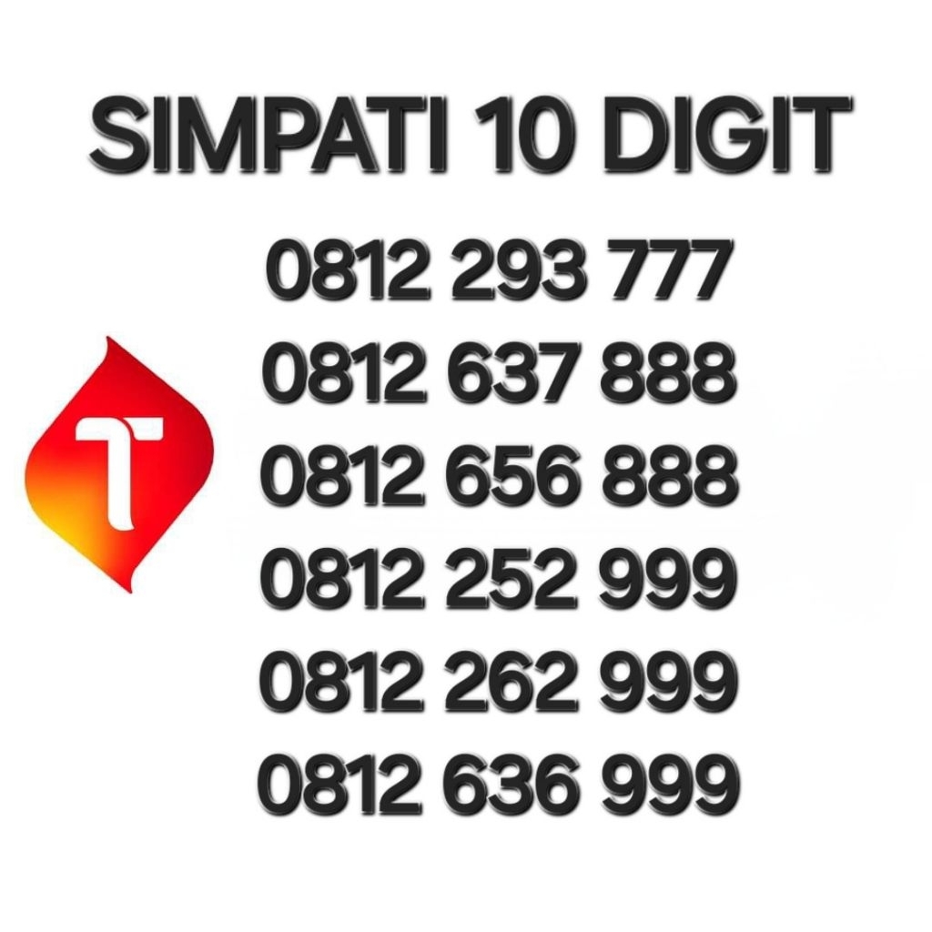 NOMOR CANTIK TELKOMSEL PRABAYAR SIMPATI 4G 10 DIGIT TRIPLE 666 777 888 999 EKOR RAPIH