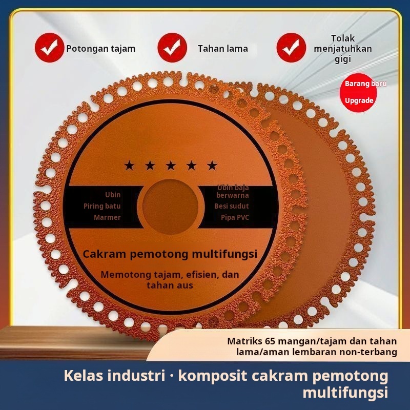 Mata Gerinda Serbaguna Cepat Potong Tahan LamaCakram pemotong komposit multifungsi penggiling sudut 
