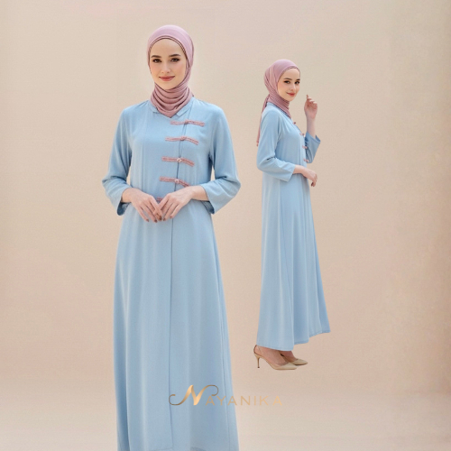 Nayanika Fashion Hijab non Hijab Jisoo Dress Wanita