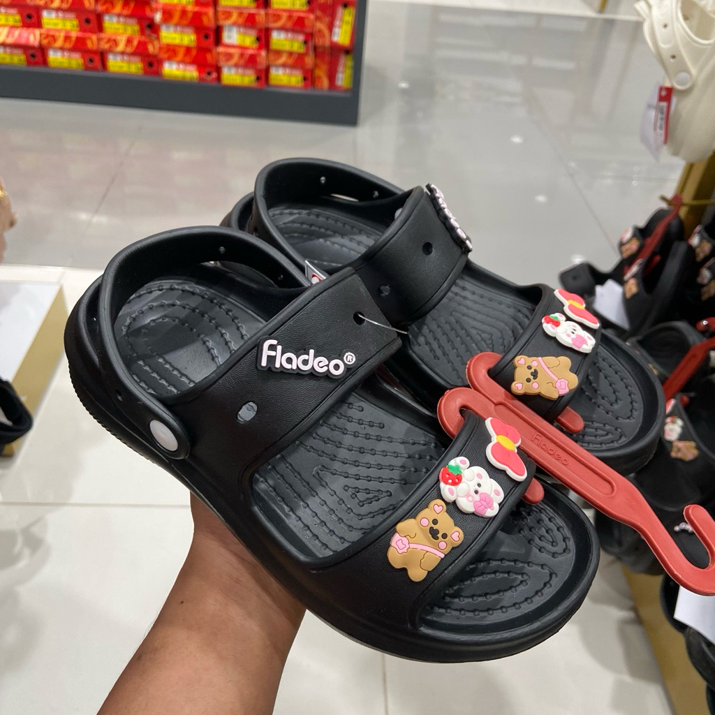 Fladeo sandal wanita double strap tali belakang sangat empuk dan ringan