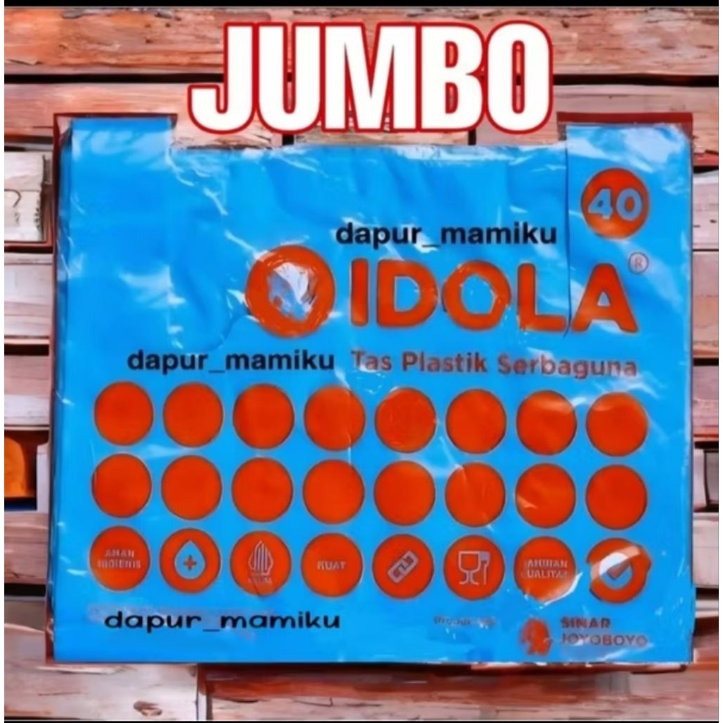 DAPURMAMIKU Kresek Jumbo Idola uk 40 Kresek Jumbo Warna Warni uk 40x65 Kresek Idola Warna Kantong Kr