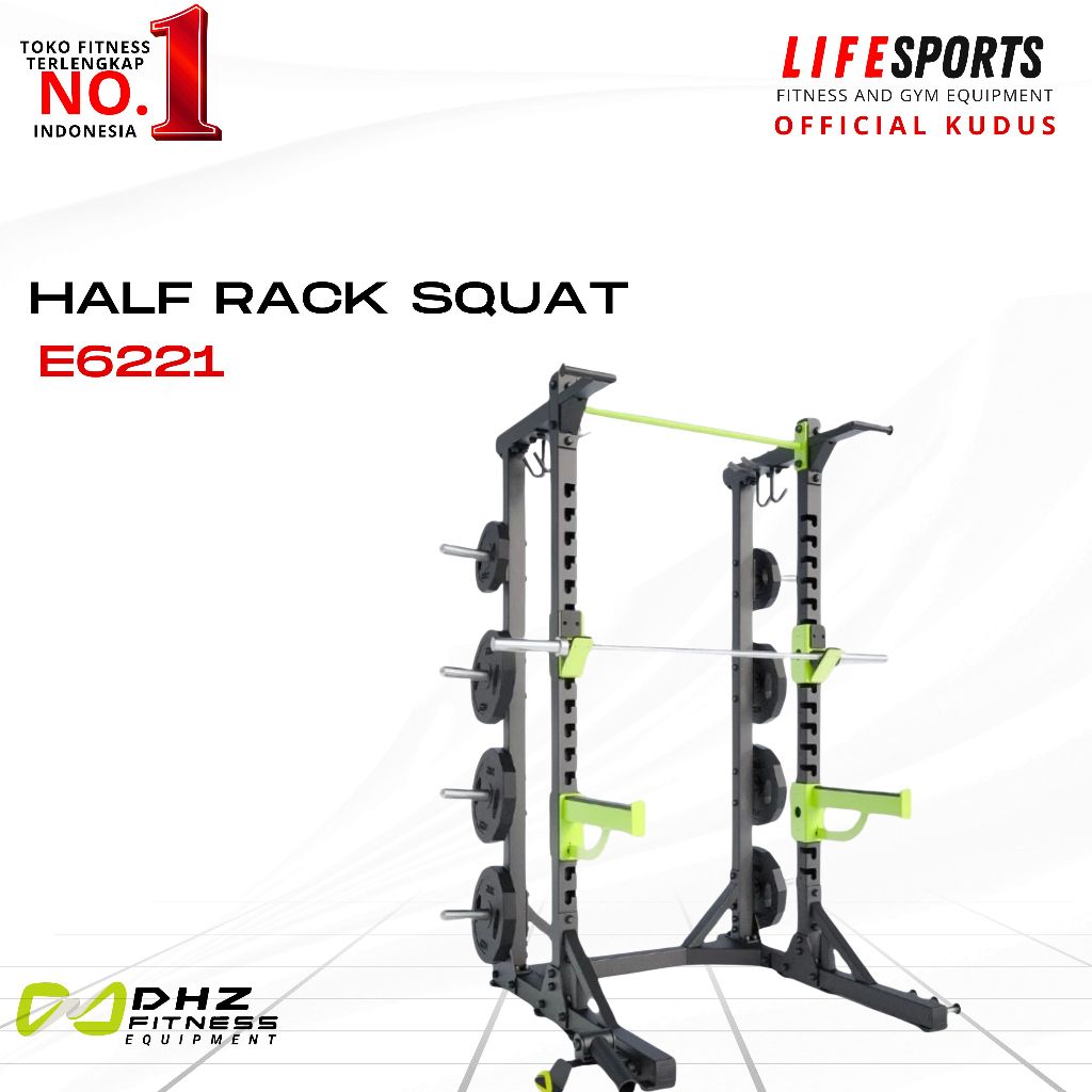 LIFESPORTS - Functional Half Rack Squat Power Rack Machine DHZ E6221