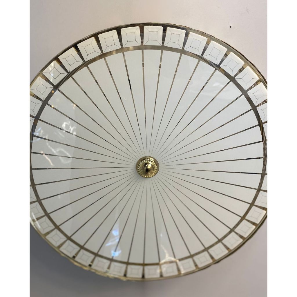 Lampu Hias Plafon Klasik Bulat Gold 30cm