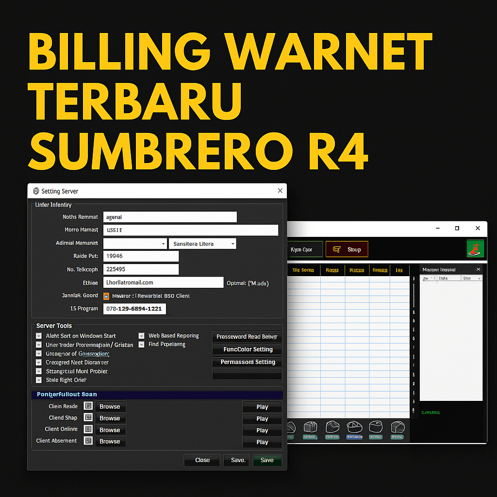 Software billing warnet sumbrero R3 dan R4