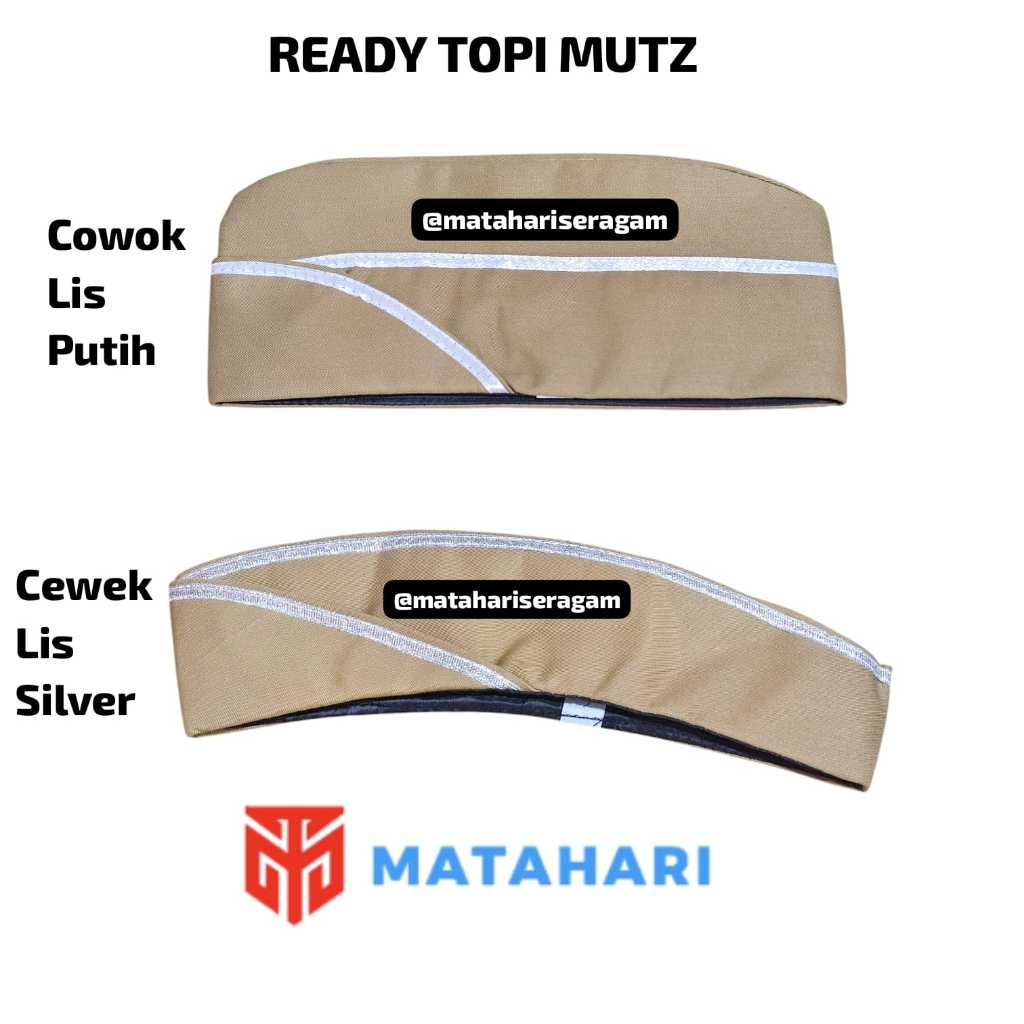 DISKON SALE  READY Topi Mutz Pns / Pegawai /  / Topi ASN / Topi PNS / Topi Mutz Lis Putih / Topi Mut