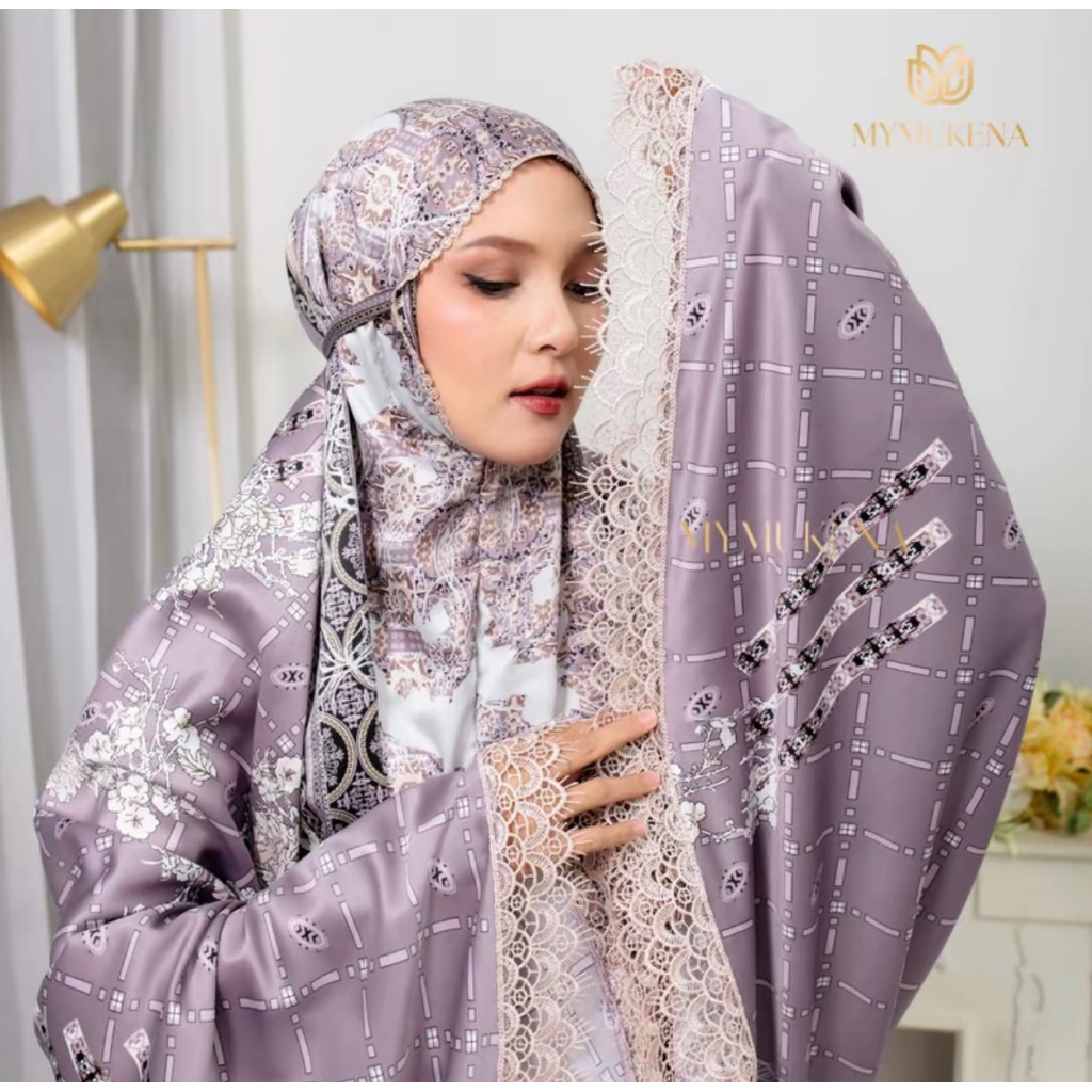 Mukena Dewasa mukenah amara 2 in 1 Satin renda maxmara mukena lebaran satin silk Motif Premium Laser