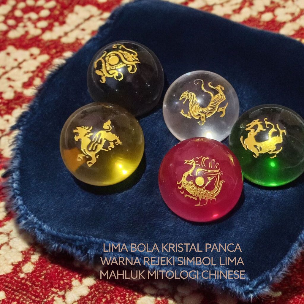 bola kristal lima warna simbol fengshui