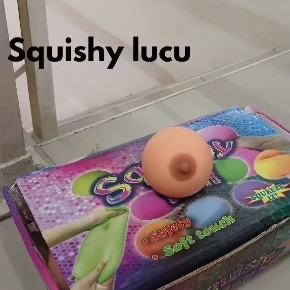 Squishy Anti Stress Ball - TT [Coklat, Breast Baby Feeding]