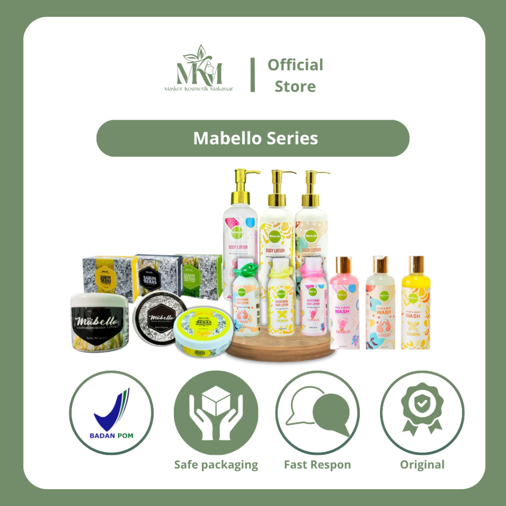 [MaskerMksr] Mabello Series | Lulur Bedda Lotong | Sabun Beras Mabello | Body Lotion Mabello | Face 