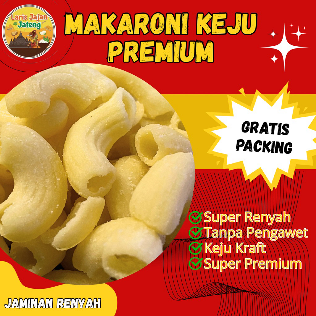 MAKARONI KEJU PREMIUM Makaroni Sultan 150 gram, bener bener kejunya kerasa jajan camilan premium